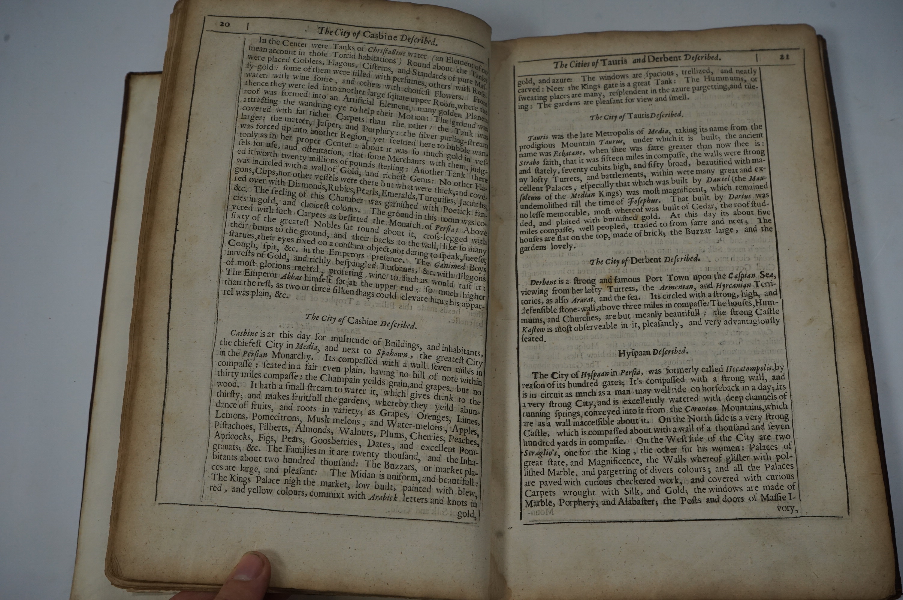 Clarke, Samuel - A Geographical Description of all the Countries in the Known World. As also of the greatest and famouest cities and fabricks which have been, or are now remaining ... First Edition. headpiece decorations